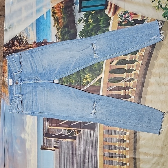Mother Distressed Looker Frayed Ankle Jeans Size 28 - Picture 2 of 8